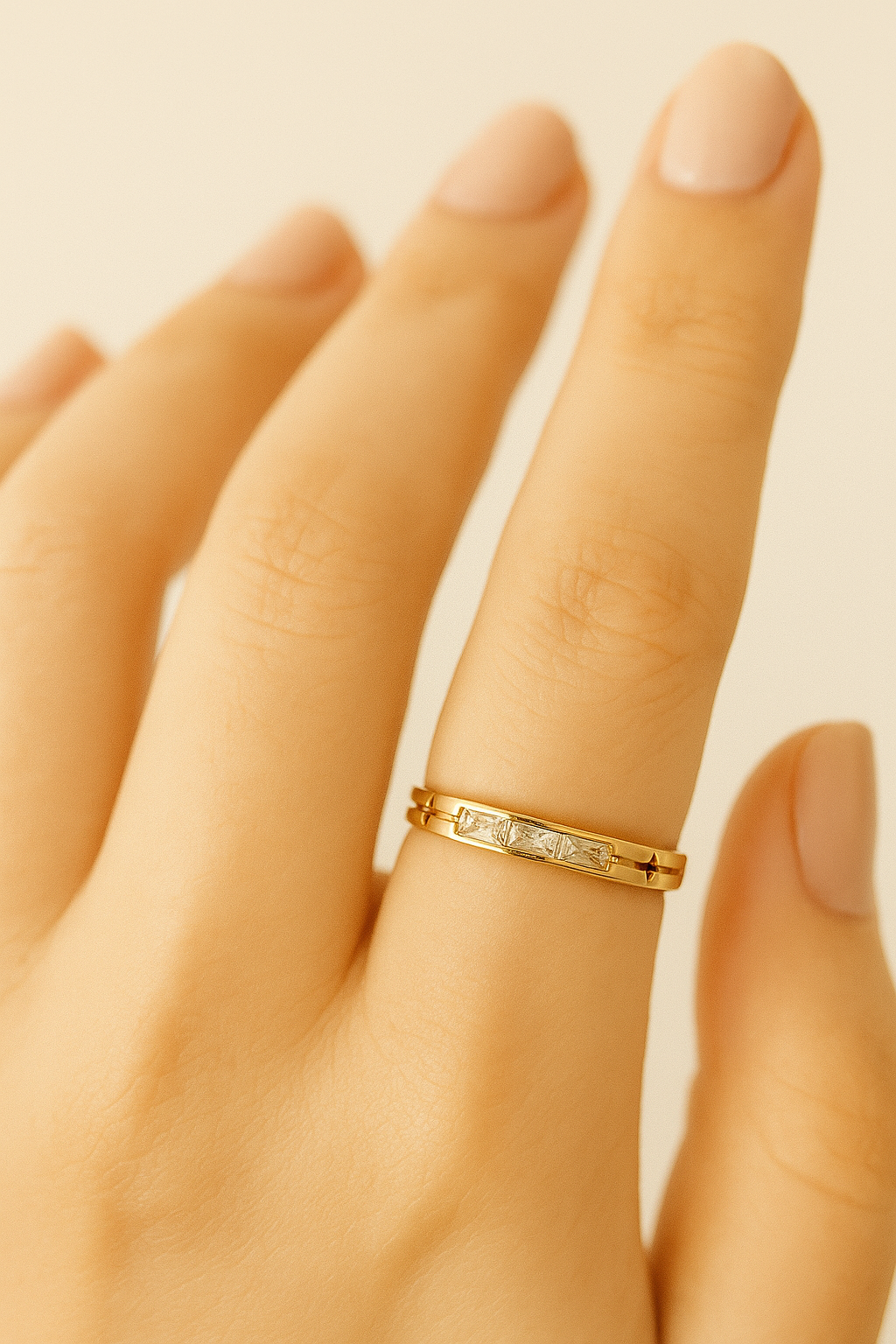 Golden Edge Ring