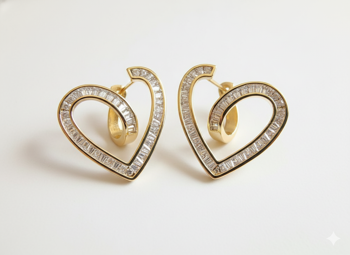 Golden Heartshine Earrings