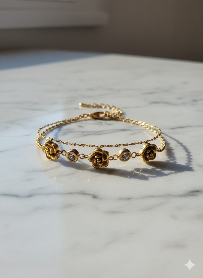 Zirconia flowers Bracelet