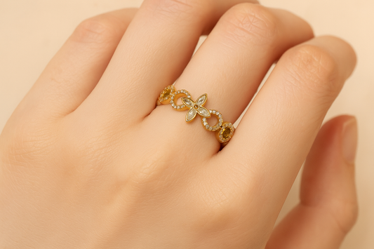 Golden Petal Ring